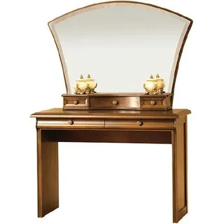 Klassische Konsole Schminkspiegel Schminktisch Frisierkomode Landhaus Model N-LT - Braun