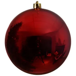 Kaemingk Amicasa Weihnachtsbaumkugel Tannenbaumkugel Rot Kunststoff (1 Stk, 20 cm)
