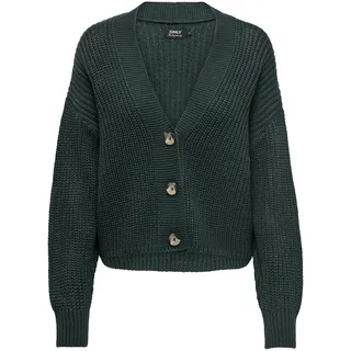 ONLY Damen Kurze Strickjacke Langarm V-Ausschnitt Cardigan Knitted Basic Stretch Sweater ONLCAROL