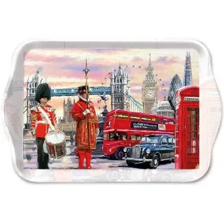 Ambiente Tablett, Motiv London Street, Melamin, 13 x 21 cm