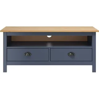 vidaXL TV-Schrank Hill Grau 110x40x47 cm Kiefer Massivholz - Grau