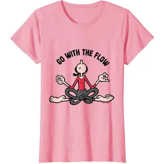 Olive OYL Yoga 4 Humanity Day Go with The Flow T-Shirt, Damen, Rosa, M