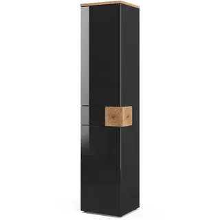 Vicco Badschrank Eden, 40 x 184.2 cm, Anthrazit/Artisan-Eiche - Dunkelgrau