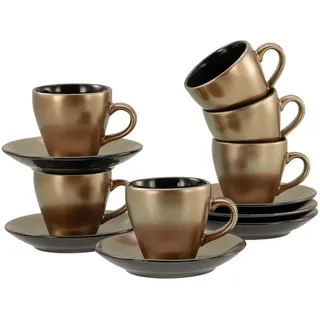 CreaTable Espressotasse 0,1 l Schwarz 12 St.