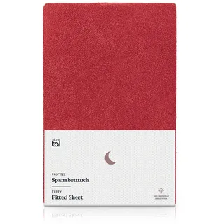 Blumtal Spannbettlaken Frottee 90 x 200 cm rot