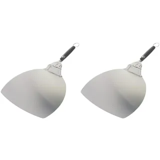 Weber Pizzaheber, aus Edelstahl, platzsparend - mit klappbaren Griff zum einfachen Verstauen, spülmaschinenfest - Schwarz/Silber (6691) (Packung mit 2)