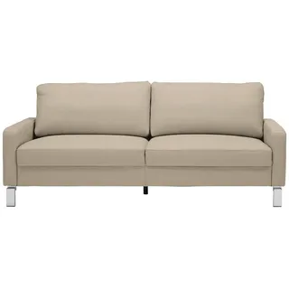 Pure Home Lifestyle 2-Sitzer-Sofa , Hellbraun , Leder , Echtleder , Dickleder , Uni , 184x81x97 cm , Blauer Engel, Goldenes M, Dgm , Typenauswahl, Bettkasten erhältlich, Fußauswahl, Lederauswahl, Stoffauswahl, planbar, Sitzqualitäten, Bettfunktion erhältlich, Hocker erhältlich, Rücken echt , Wohnzimmer, Sofas & Couches, Sofas, Ledersofas