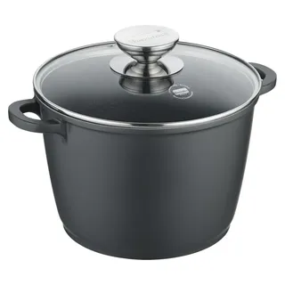 Gemüsetopf mit Glasdeckel 24 oder 28 cm, Aluguss, schwarz - Vario Click (neue Version)