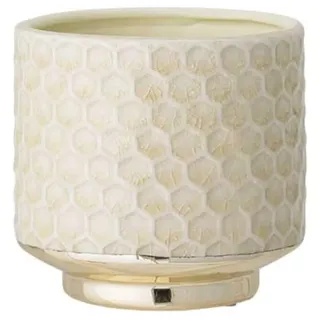 Nordring Retro Übertopf Vintage Pflanztopf für Zimmerplanzen, Sukkulenten Blumentopf Goldy S (10 cm ø), cloud, Keramik