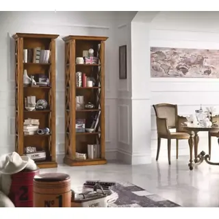 Bücherregal Regal Schrank Wohnzimmer Klassische braune Möbel Holzregale - Braun