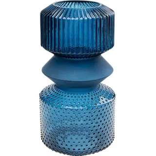 Vase , Blau , Glas , 18x36x18 cm , Dekoration, Vasen, Glasvasen