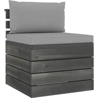 vidaXL Garten-Sofagarnitur 2-tlg. grau 3061660