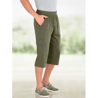 Cargohose CLASSIC, Herren, Gr. 48, Normalgrößen, grün (oliv), 100% Baumwolle, unifarben, 3/4-Länge, Hosen Cargohose