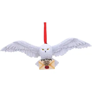 Nemesis Now Harry Potter Hedwig Hängende Festliche dekorative Ornament, für Geburtstag, weiß, 13 cm, B5625T1, One Size