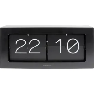 Karlsson - Wand-/Tischuhr Boxed - Flip XL - Schwarz - 37x17,5x9cm - Schwarz