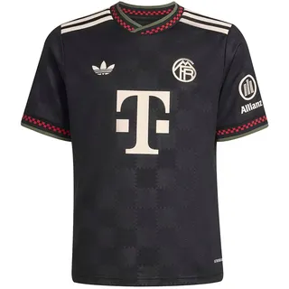 Adidas Fc Bayern 25/26 Drittes Junior-kurzarm-t-shirt - Black / Halo Ivory - 7-8 Jahre
