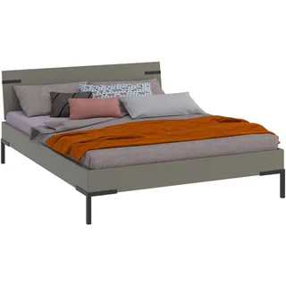 Xora Bett , Grau, Grün , Holzwerkstoff , 160x200 cm , in verschiedenen Holzdekoren erhältlich, in verschiedenen Größen erhältlich, für Lattenrost geeignet , Schlafzimmer, Komplette Schlafzimmer und Serien, Schlafzimmerserien