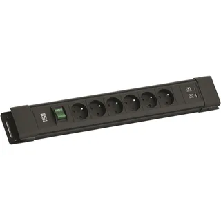 Bachmann Steckdosenleiste 2,0 m Schwarz 6 St.