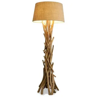 levandeo Lampe Stehlampe 155cm Holz Holzlampe Unikat natur Treibholz