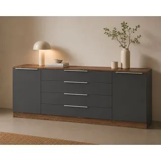 borchardt Möbel Oliva 200 x 78 x 35 cm Beige / Grau