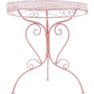 Beliani Gartentisch Ø 70 x 74 cm Rosa/Pink
