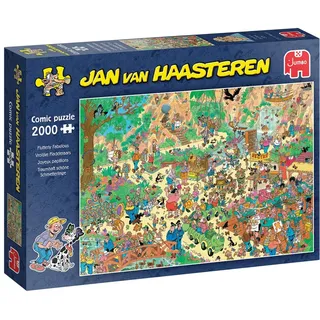 JUMBO Spiele Jumbo 1110100536 - Jan van Haasteren, Traumhaft schöne Schmetterlinge, 2000 Teile