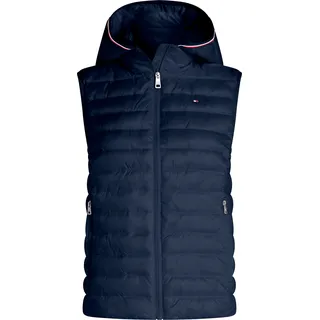 Tommy Hilfiger Steppweste »LW PADDED GLOBAL STRIPE VEST«, (Global Serie TH WOMEN), Reißverschlusstaschen, blau