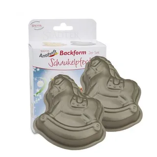 Motivbackform Schaukelpferd Mini Set 2tlg Städter Kuchen Backen Baby Taufe