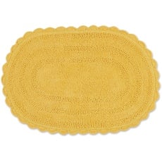 DII Crochet Collection Wende-Badematte, klein, oval, 43 x 61 cm, Gelb