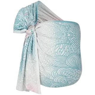 Hoppediz Ring-Sling, Baby-Tragetuch ab Geburt, 100 % kbA-Baumwolle, Design Jaipur creme