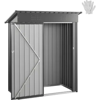 SucceBuy Metall Gerätehaus mit abschließbarer Tür und zwei Lüftungsschlitzen, ideal zur Aufbewahrung im Garten, Hinterhof oder auf der Terrasse. Perfekt für Fahrräder und andere Gegenstände, Maße: 1533x876x1815 mm