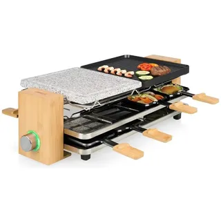 Princess 162635 Racletteofen 1300 W 8 Personen Schwarz/Grau/Braun