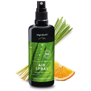 AllgäuQuelle Bio Raumspray Raumduft Airspray Erfrischung Lemongrass, Orange Spray 100 ml