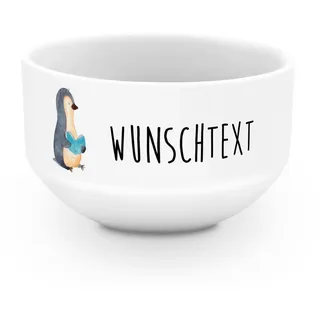 Mr. & Mrs. Panda Schale mit Namen Pinguin Buch - Personalisierte Geschenke, Müslischüssel, Urlaub, Freizeit, Ferien, personalisiert, Müslischale, Suppenschüssel, Lesen