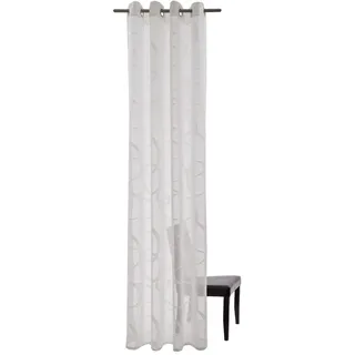 Vorhang HOMING "Seth", weiß, B:140cm H:245cm, Polyester, Gardinen, Vorhang, weiß, Wohnzimmer, Kinderzimmer