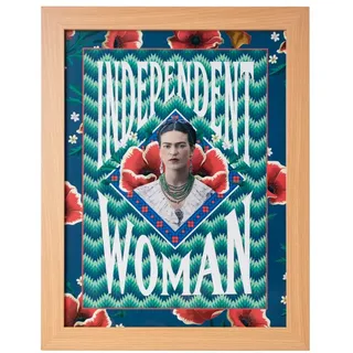 Erik Kunstdruck - Frida Kahlo Independent Woman - Bild mit Rahmen