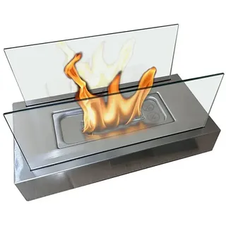 Purline Algeiros Inox Ethanol-kamin - Black / Transparent