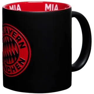 FC Bayern München Tasse I Logogravur I Schwarz-Rot I 0,3 l