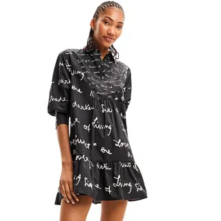 Desigual Damen Vest_Salton Dress, Schwarz, S EU