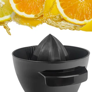 KADAX Manuelle Zitronenpresse aus Kunststoff, Fruchtsaftpresse, Robuste Orangensaftpresse, Ovale Presse für Obst, universelle Handpresse, Fruchtpresse (Schwarz)