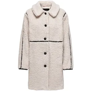 ONLY Damen Onlrubi Shearling Coat OTW Mantel, Grau, L