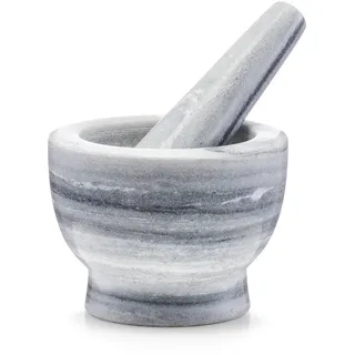 Zeller Mörser & Stößel-Set Marmor Ø 12 x 9 cm grau
