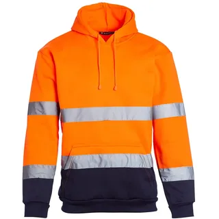 Blackrock Hi Vis zweifarbiges orange/marineblaues Sweatshirt mit Kapuze | sichere, bequeme reflektierende Warnschutzkleidung für Männer und Frauen, vollständig EN zertifiziert
