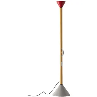 LED-Stehleuchte Callimaco Artemide grau, Designer Ettore Sottsass, 200 cm