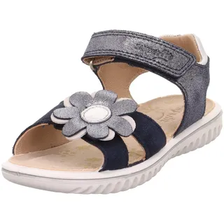 superfit Mädchen Sparkle Sandale, Blau Silber 8000, 32