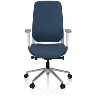 HJH Office Bürostuhl CHIARO T4 WHITE Stoff Blau