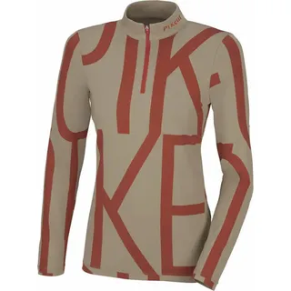PIKEUR Damen Print Shirt langarm soft taupe Sportswear HW 23, Größe:40 - Beige
