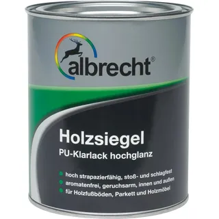 Albrecht Holzsiegel PU-Klarlack Transparent hochglänzend 2,5 l