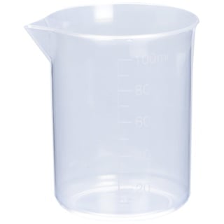 Rayher 34457000 Messbecher klein, Volumen 100 ml, 52 mm ø, 60 x 72 mm, mit Ausguss, ohne Griff, Kunststoff, zum Mischen, Abmessen, Anrühren von Kreativmaterial wie Farben, Beton, Harzen