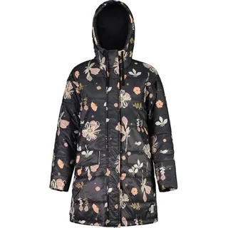 maloja Wintermantel FossanM Urban Puffer Coat (PrimaLoft® BIO133, winddicht) schwarz/flower Damen